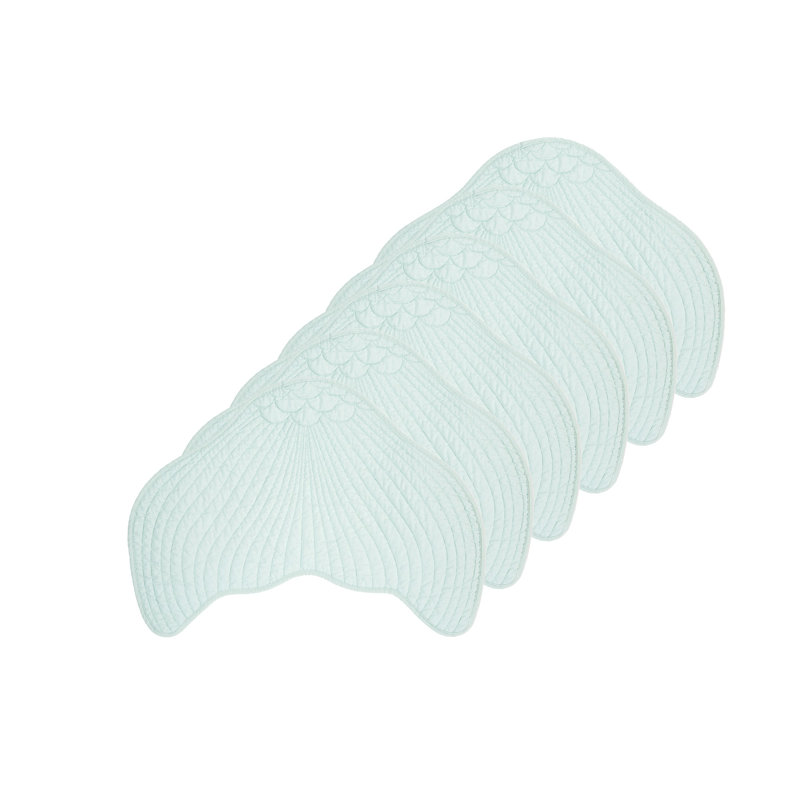 Napperon en coton 19 po Lecuyer Mermaidtail, Vert