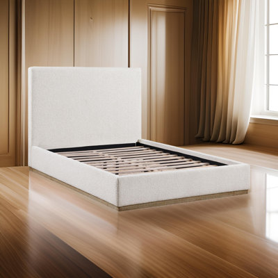 Lit plateforme tapissier Boucle