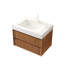 Comptoir de meuble-lavabo en pierre frittée or 30 po avec lavabo en céramique incrusté, sans armoire, robinet, agencement de couleur blanche et fabrication, profondeur de produit de 29,34 po, largeur de 19,33 po, hauteur de 8,9 po, poids de 48,98 lb, épaisseur