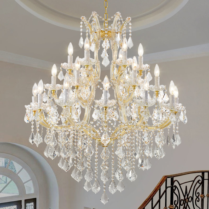 Lustre 24 lumières Jayson, Doré