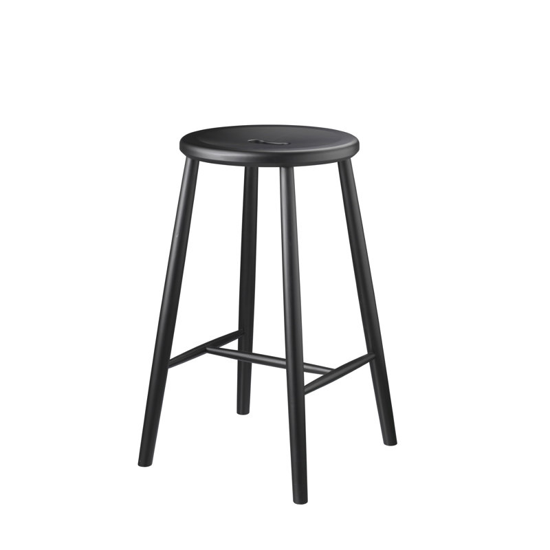 J27 by Børge Mogensen, Jet Black, Counter Stool (25.59" Seat Height)