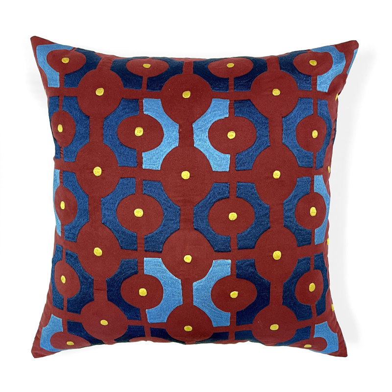  Housse de coussin carré et insert, Rouge