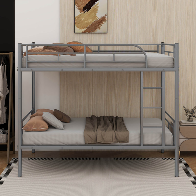 Metal Bunk Bed, Silver
