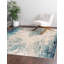 Tapis abstrait beige / bleu-69787268