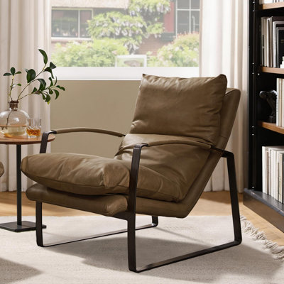 Gibb 25.5'' Wide Full Grain Leather Lounge Chair