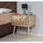 Modern Nightstand with 2 Drawers, Sonoma Oak Finish, 23.6 x 24.0 x 15.7 inches | 100% Melamine Coated Particle Board, Hornbeam Legs, Metal & Rope Handles, UV Coating | Scandinavian Design for Stylish Bedrooms-121807235