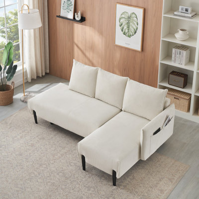 Canapé moderne en tissu de velours de 79,50 pouces de long avec trois coussins assortis et des sièges spacieux et comtables
