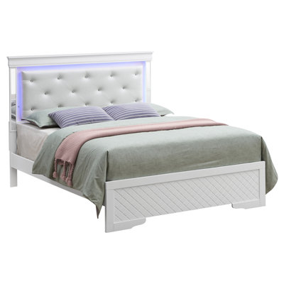 Verona G6790C-QB3 Queen Bed , Silver Champagne