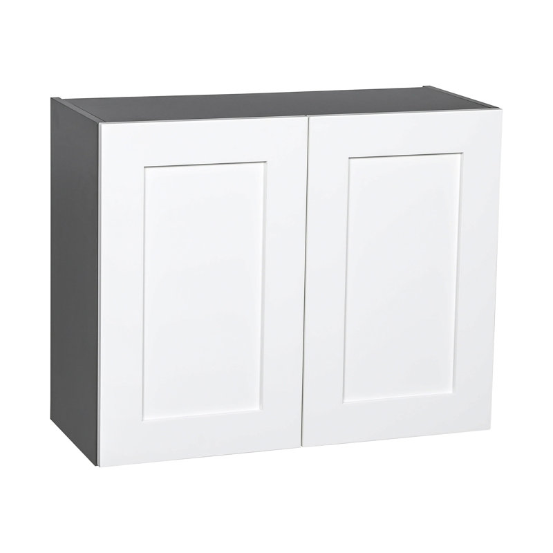 Armoire murale ouverte en panneaux de particules l 27 po x P 12 po x H WALLKITCHENS , H 24 po x l 27 po, Blanc mat