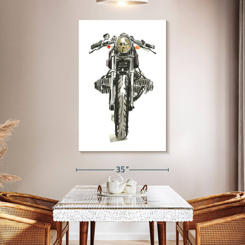Mehar Motorcycles In Ink II, 51" H x 34" W