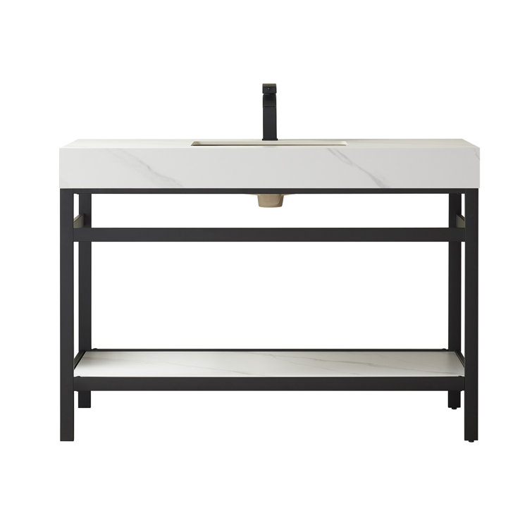 48'' Single Bathroom Vanity with Stone Top