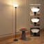 Lampe sur pied DEL industrielle noire à 3 intensités 72 po Sky Dome-1728502423-1728502420