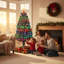 Lighted Artificial Christmas Tree-1164224778