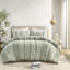 Édredon double / grand Sage - Rembourrage 100% coton rayé avec garniture facilement lavable en housse de literie pour la maison