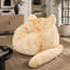 Pouf en forme de chat, 116 cm, sans os, avec coussin en fausse fourrure et queue.-1085781193-1085781199