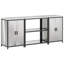  Kitchen Storage Set With Shelf 3 Pcs Sliver 210 X 50 X 92 Cm