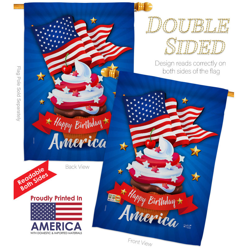 Drapeau de maison en polyester à 2 côtés 40 x 28 po