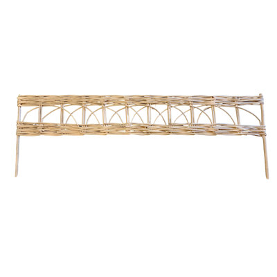 Bordure de pelouse en bois brun clair Criss Cross