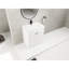 Meuble-lavabo autoportant de 30 po avec lavabo et armoire en résine blanche - Caractéristique pratique-15068212