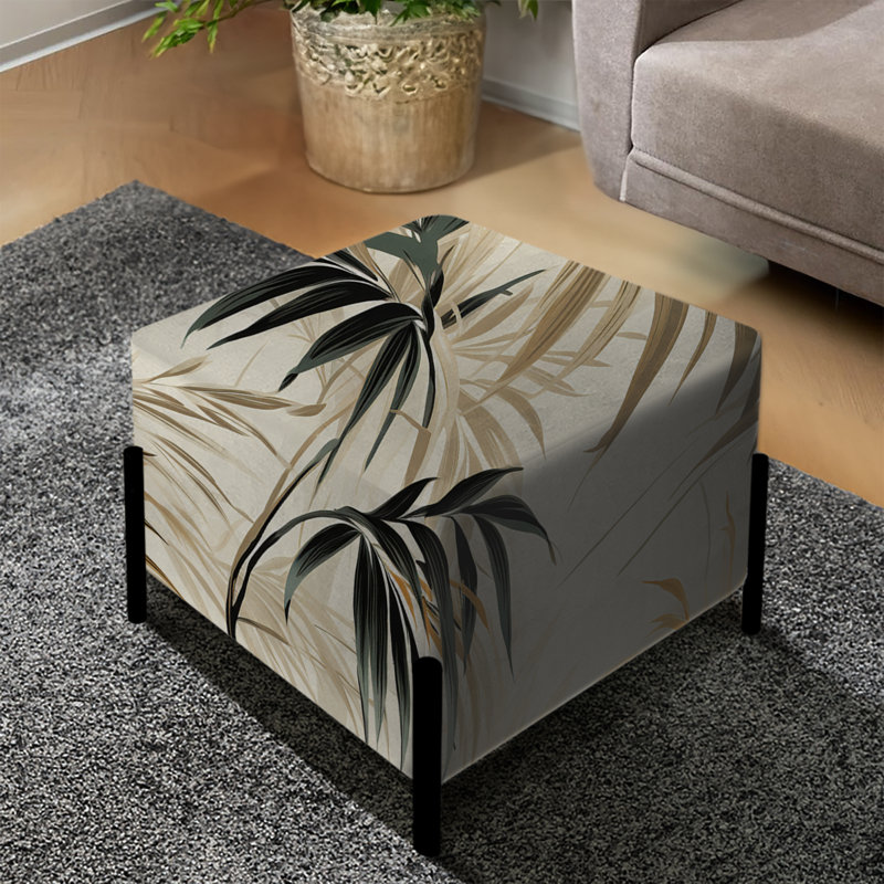 Driftwood Zen Tropical - Repose-pieds carré tropical