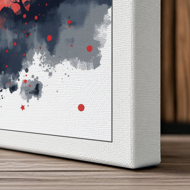 Blossoms in Mist Japandi - Wrapped Canvas, 18x12 - 45.7 x 30.5 cm, White Border