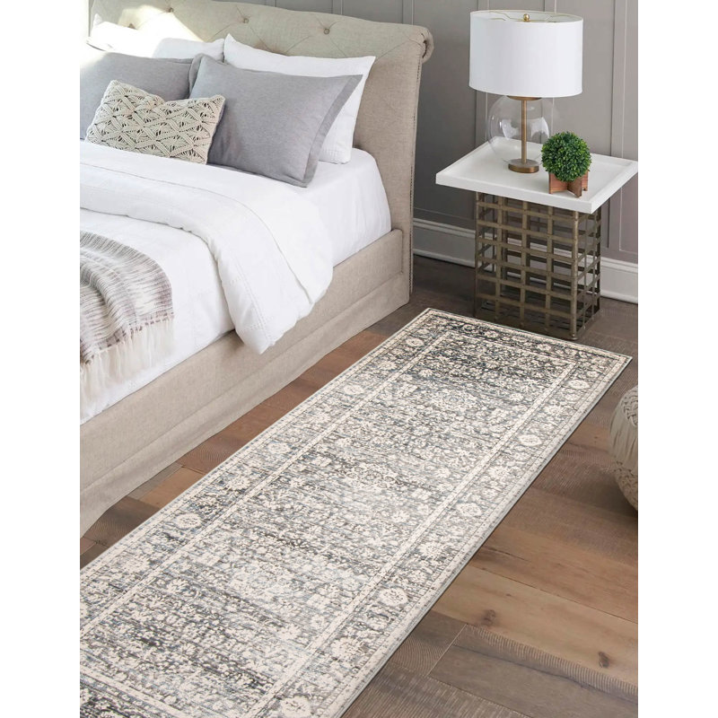 Morcant Oriental Gray Area Rug, Runner 2'8" x 8'2"