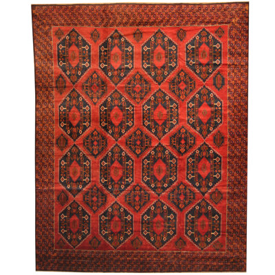 Tapis rouille en laine noué à la main Hartstein