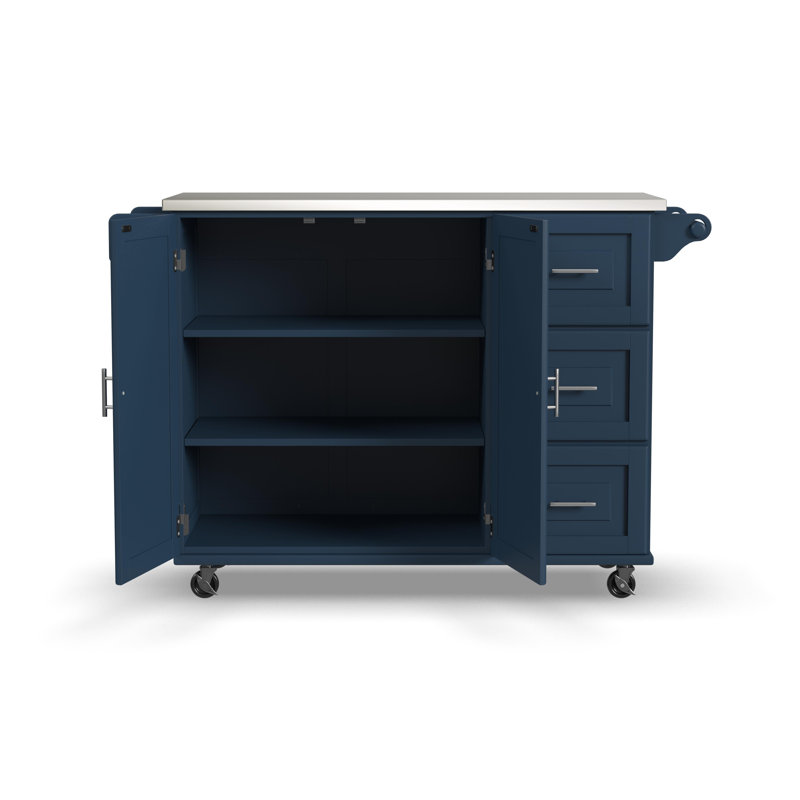Chariot de cuisine Arlonda, Acier Inoxydable, Bleu