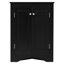 Armoire de rangement triangulaire noire avec tablettes réglables, armoire de plancher autoportante pour la cuisine à domicile-1472879918