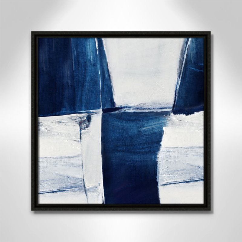 «Blue Midnight Plateau II» par Judith Shapiro, Espresso, H 17,5 po x l 17,5 po