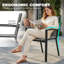 5-Piece Outdoor Aluminium Dining Set, Extendable Table, Stackable Chairs