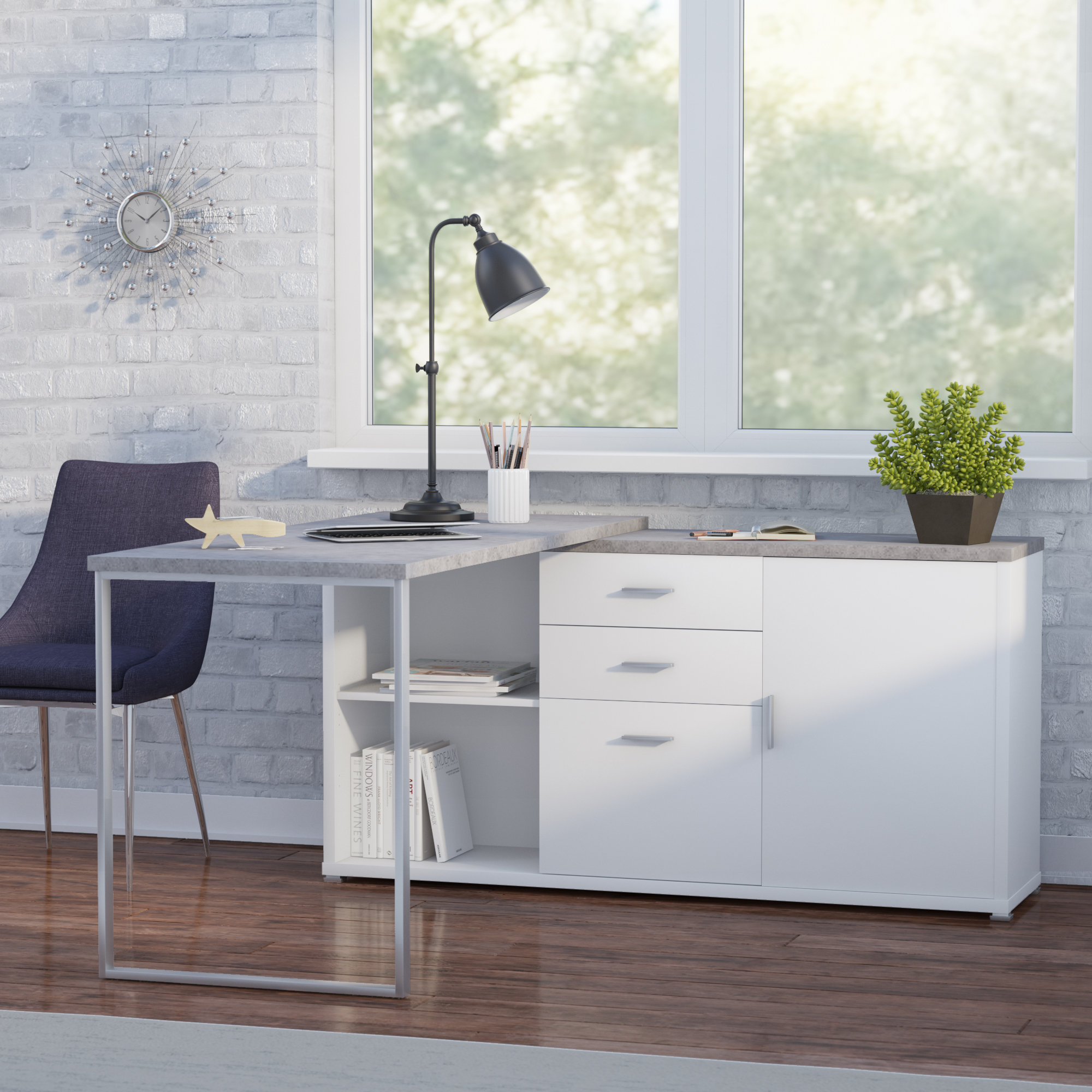 Latitude Run® Bureau d'ordinateur Dariell, bureau personnel, coin ...