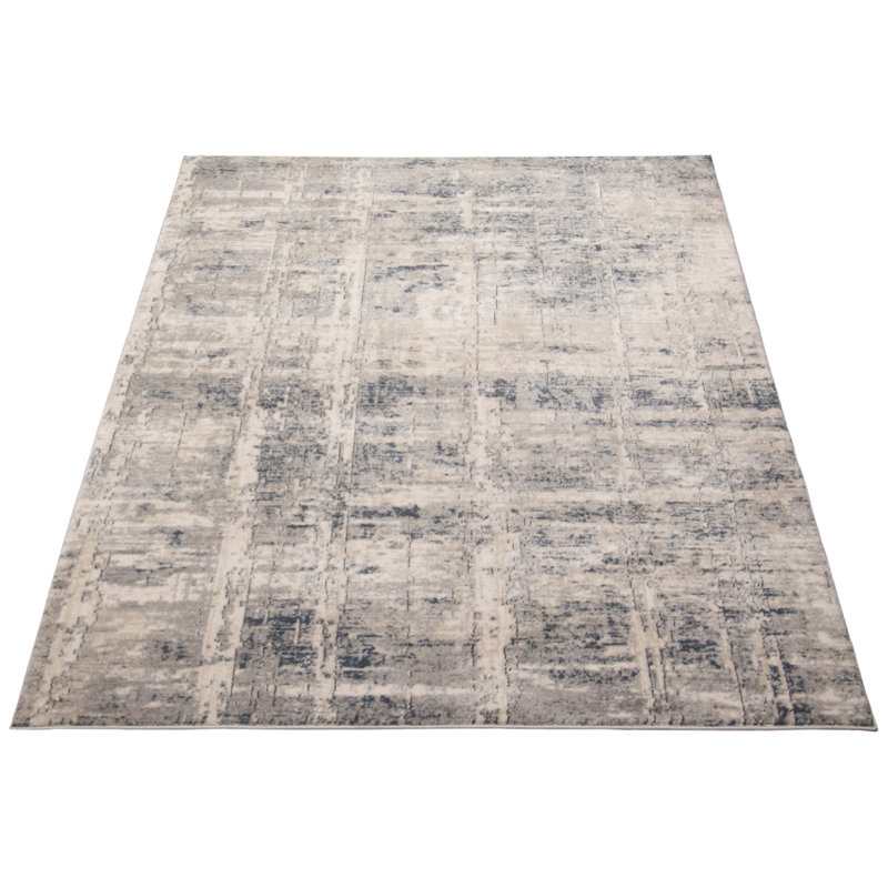 Tapis gris / ivoire Edmore, Rectangle 5 pi 3 po x 7 pi 3 po