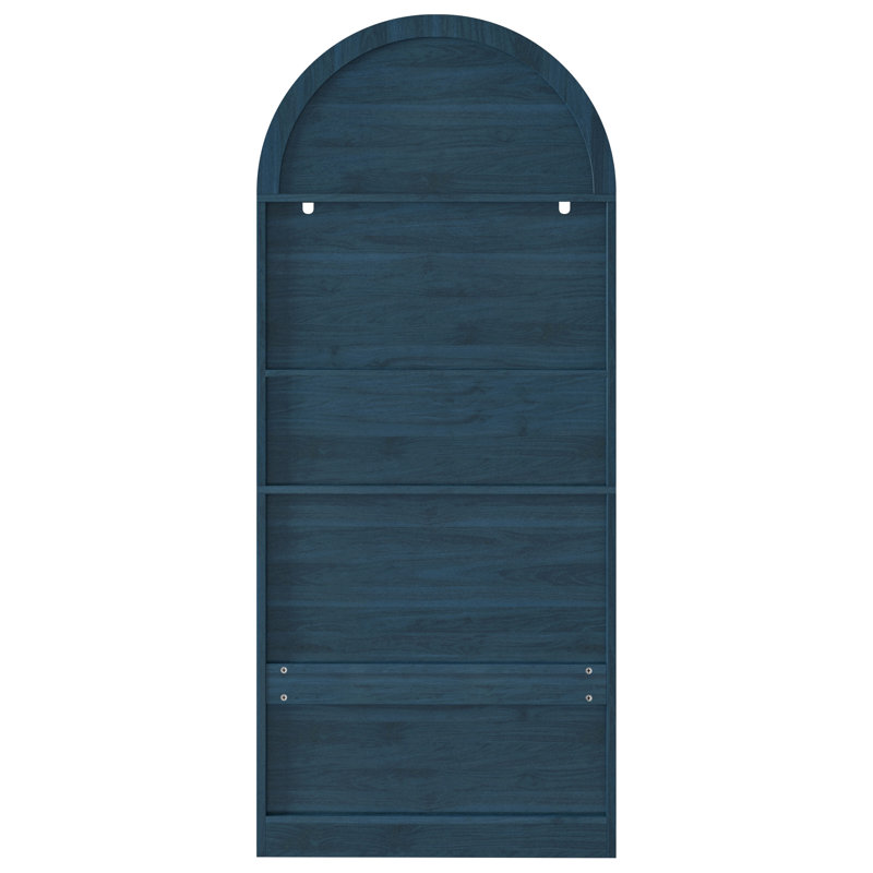 Vitrine de rangement arquée 75 "avec porte-bouteilles, Navy