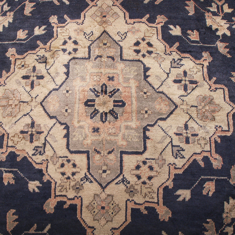 One-of-a-Kind 8'4" X 10'3" Before 1900 Wool Area Rug in