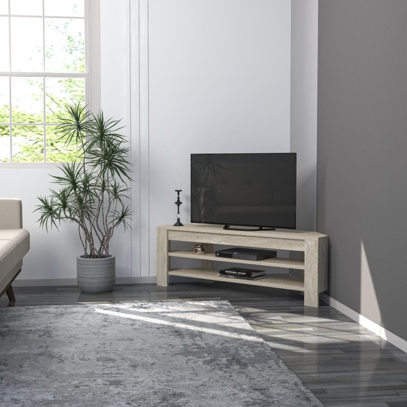 Ballarie Unfinished TV Stand for TVs up to 50", White
