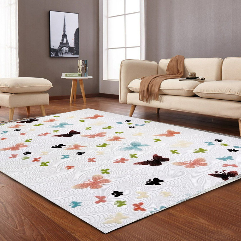Tapis en coton Jazmyne, Tapis de couloir 3 pi 11 po x 9 pi 10 po
