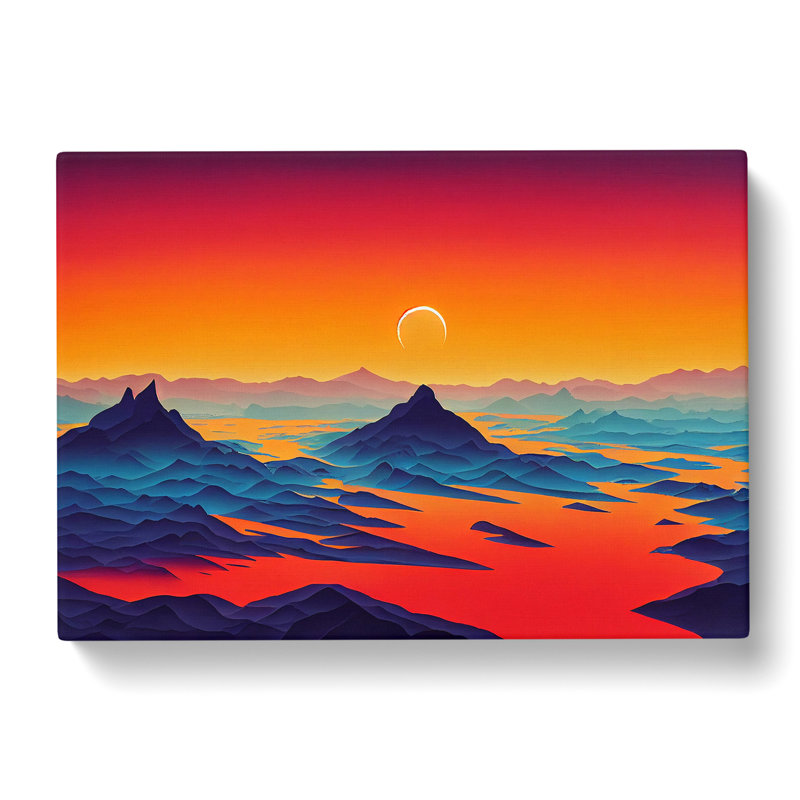Glorious Mountain Sunset - Wrapped Canvas, 35cm H x 50cm W x 3cm D
