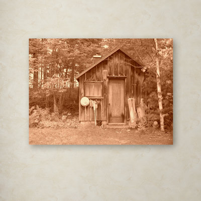'Shed Sepia' Photographic Print on Wrapped Canvas