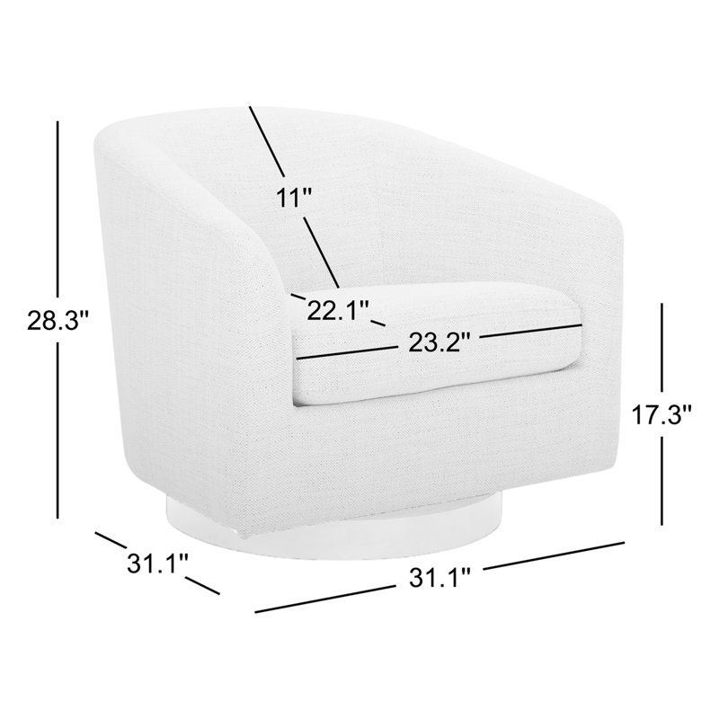 Fauteuil demi-tonneau pivotant Bennett, Lin performance Effie