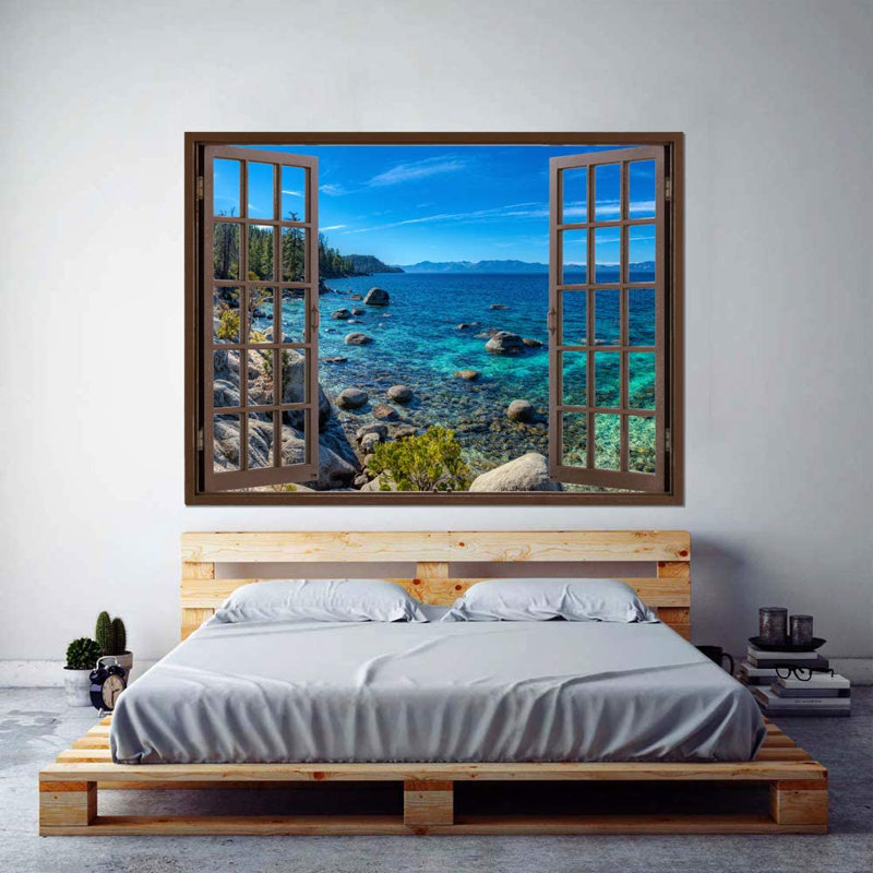 Murale ciel et lac lisse, L 24 po x L 32 po
