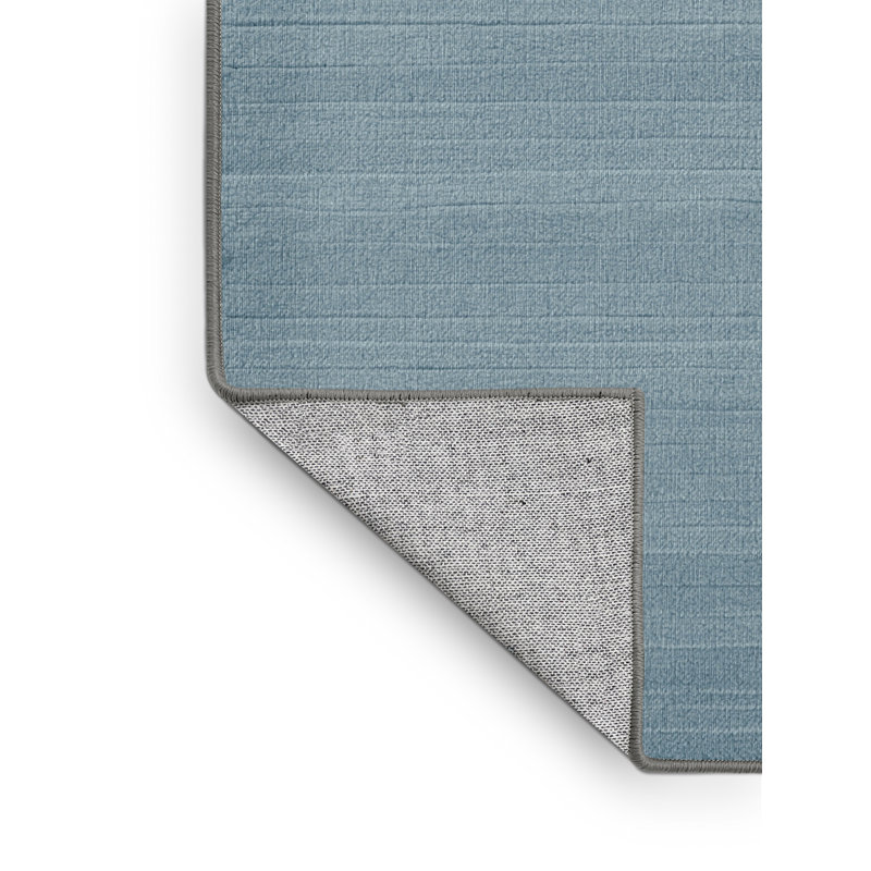 Machine Washable Solid Gray Area Rug, Square 4'