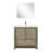 Lafarre 36 in W x 20 in D Single Bath Vanity, 28 in Mirror and Gun Metal Faucet Set-113110915-113110917