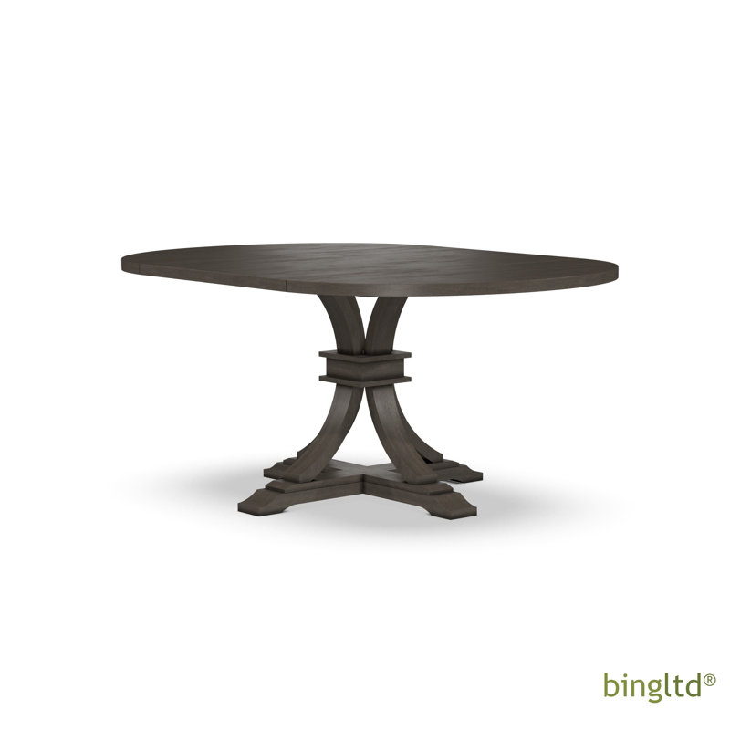 Ladislav Extendable Round Dining Table, Nickel