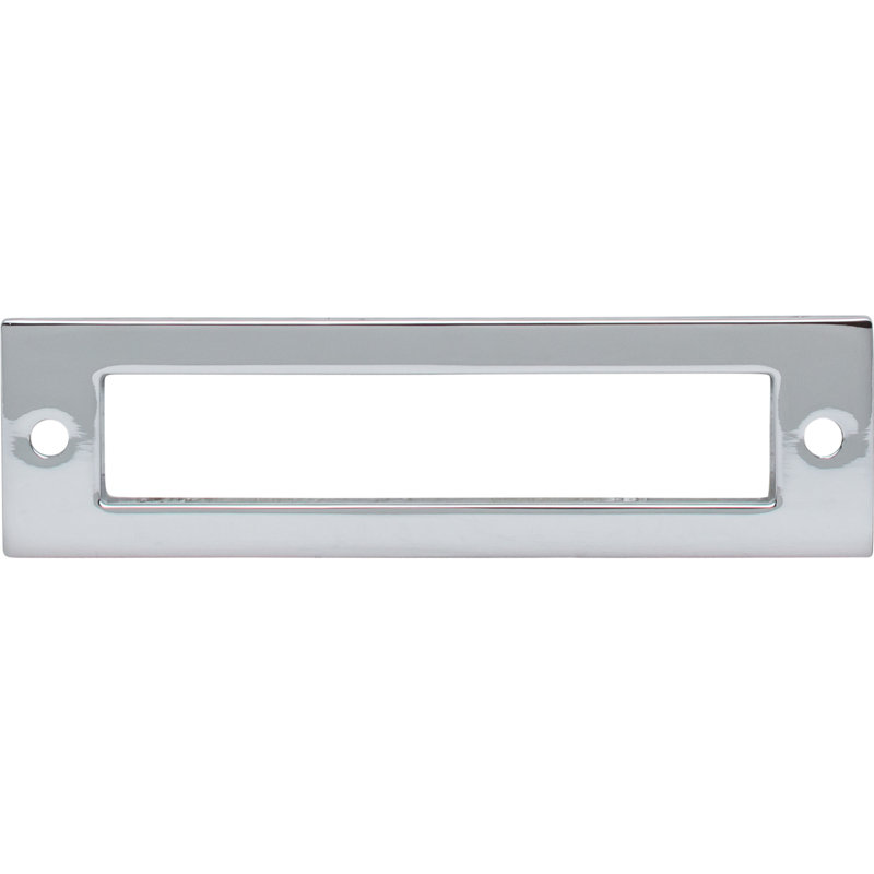 Hollin  Backplate, 1.19" H x 4.28" W x 0.13" D, Polished Chrome