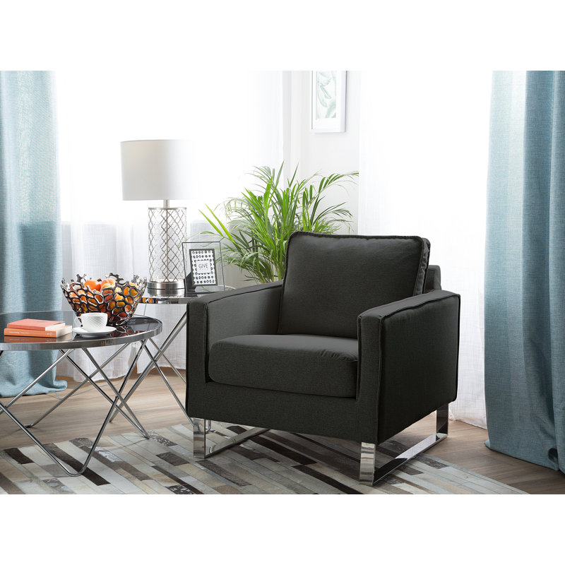 Dayton Upholstered Armchair, Graphite Grey
