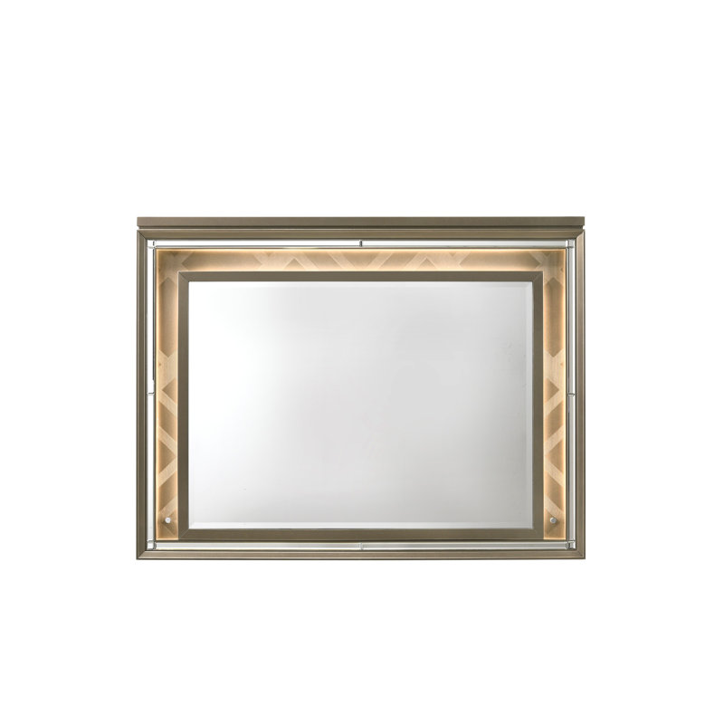 Miroir moderne et élégant avec lumière DEL et pieds spéciaux pour améliorer l'intérieur