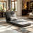 Convertible Floor Sofa Bed with Adjustable Backrest and Removable Pillows