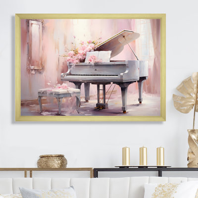 «Pink Pastel Piano Play - Music Piano», reproduction sur toile