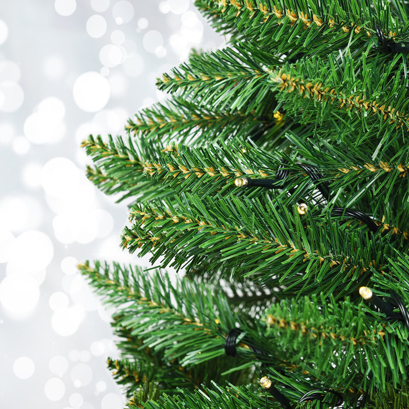 Arbre de Noël vert pin artificiel avec 250 lumières DEL, H 6 pi